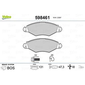 Ön Fren Balatasi Peugeot P206 1.4 1.6 09/98 P306 1.4 1.6 5/93 Fte Kirmizi Kutu