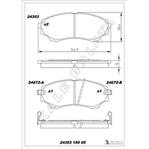 On Fren Balatasi Mazda 4 4 B 2500 Ranger 02 06 2.5td / 3.0td 06 12