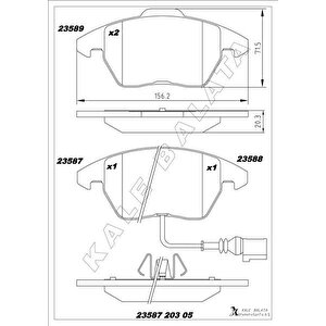 Ön Balata Fi̇şli̇ Caddy Iii 04 Golf Iv V Vi 97 Jetta Passat 05 Polo 09 Octavia 04 Gdb1550