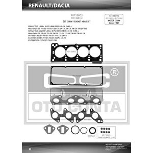Üst Takim Contasi R19-clio 1.4 Enj. Keçeli̇ Subap Lasti̇kli̇ Skc Std