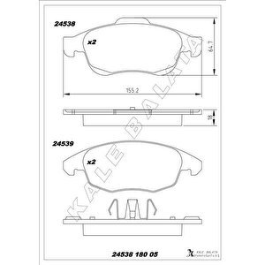 Ön Balata C4 Picasso 1.6 Hdi 110hp 06 11 Partner 08 11 Tepe-berlingo 08 11 5008 09 Ds4 Ds5