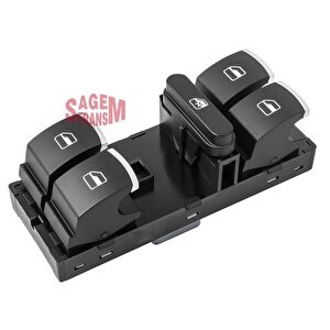 Cam Açma Düğmesi̇ Dörtlü Golf 5-6 - Passat - Jetta - Polo Ön Sol