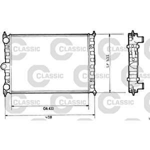 X Radyatör Classic Polo 1.0-1.3 85-94 Mek 322x433x34