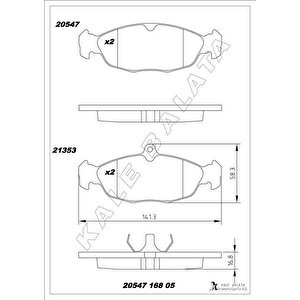Ön Balata Astra F-corsa A B -vectra A-tigra- 94-00 Combo 1.4-1.6i-1.7 D 92-00 Gdb1040