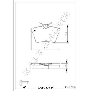 Arka Fren Balatasi Renault Trafic Ii 06 Trafic Iii 15 Opel Vivaro A 06 Vivaro B 15