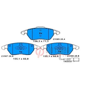Ön Fren Balata Fi̇şli̇ Audi A1 11- / A3 03- / Tt 06-10 / Seat Altea 04- / Ibiza 08- / Skoda Fabia. Ye Ti 10- / Octavia 04- / Rapid 12- Superb 08- / Vw Golf 98- / Jetta. Passat. Caddy 05- / Polo 09-