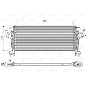 Turbo Radyatörü Intercooler Astra J-cruze-zafira C 1.4 Net-nel 1.6-1.8 Xer-let-dtl-dth 665x280x30