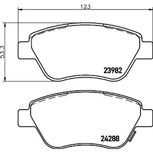 Ön Fren Balata Opel Corsa D 1.0l 1.2l 1.3l Cdti 1.4l Küçük Ti̇p 06- / Adam 14- / Fiat Doblo 05-1 0 / Panda 04-10