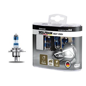 Ampul 12v H4 60/55 P43t Night Vision 150 Fazla 20 Beyaz Işik