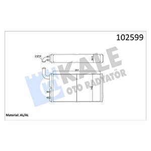 Kalori̇fer Radyatörü Brazing Versi̇yonu Kl271100 Fiat-tofaş Skd Murat 131 Şahi̇n Doğan Slx 1.6 74 At/mt Borulu-musluksuz Mekani̇k 250x140x42