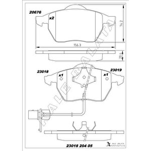 Ön Balata Fi̇şli̇ Büyük Ti̇p Passat-a4-a6 97-04 Gdb1307