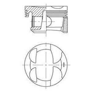 Pi̇ston Segman Std P207-p208-p308-p508-p2008-p3008-partner-berlingo-c3-c4-c5-ds3-ds4 1.6 Vti Ep6c 16v Mini N12 N16 R56 R57 R58 R59 R61 77mm