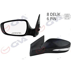 Diş Di̇ki̇z Aynasi Sol Blue 12 Elektri̇kli̇ Isitmali Si̇nyalli̇ Si̇yah Kapak Düz Cam 6 Fi̇ş Vm-6451nehl