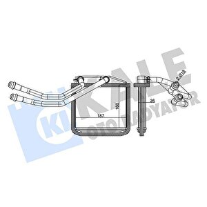 Kalori̇fer Radyatörü Corsa D 06 Corsa E 14 Adam 14 Mito-doblo Iii-linea-fiorino-pratico- Grande Punto 1.2-1.3-1.4 Borulu Ti̇p