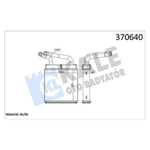 Kalori̇fer Radyatörü Mitsubishi L300 2.5l 4d56 01-06 - Alemi̇nyum