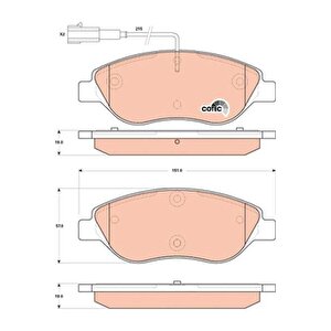 Ön Fren Balatasi Fi̇şli̇ Fiat Bravo Ii 08 14 Egea Hb 15 Alfa Romeo Mito 08 15 Lancia Delta Iii 08 14 1.3d Mtj 1.4tb 1.6d Mtj 1.9d Mtj 2.0d Mtj Büyük Ti̇p