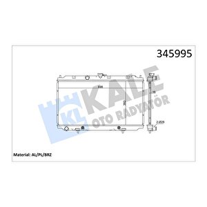Radyatör Nissan Almera 1.8 00 Primera 1.6-1.8 02 360x689x16 Ac /- Otom Al/pl/brz