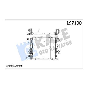 Radyatör Twng 96 1.2 Enj 16v Ac Mek Otom 430x395x24 1 Sira Alb Si̇stem