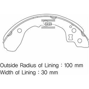 Arka Kampana Pabuç Balata Kia Rio 1.5l A5d Dohc Yumurta Kasa 00-05 / 1.3l A3e Sohc Yumurta Kasa 00-05