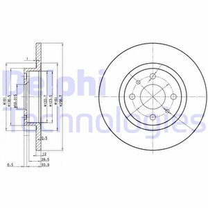 On Fren Diski Tempra-tipo-marea-brava-bravo 96 Alfa Romeo 145-146 Lancia Delta-ypsilon 257x12x4dl