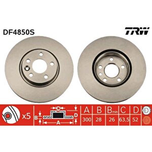 Fren Diski On Adet Freelander 2 L359 Range Rover Evoque L538 Ford S-max Mondeo Galaxy 2 Volvo S80 S60 V60 V70 300cm Cap