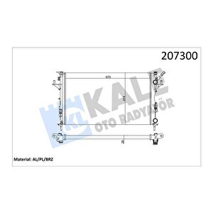 Radyatör Lgn Ii 1.6-1.8-2.0-1.9 Dci Ac Mek Otom 670x399x26 2 Sira Al Si̇stem