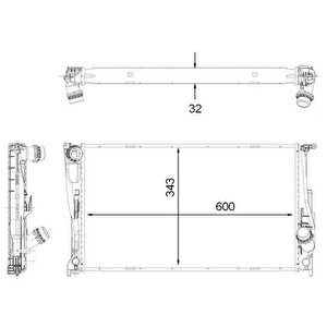 Motor Su Radyatoru Bmw N54 N55 N20 E82 E84 E88 E89 E90 E92 E93 Premium Line