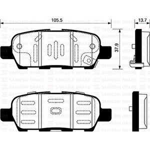 Arka Fren Balata Nissan Qashqai 1.6l 2.0l Hr16 Hr20 J10 06-10 / Juke 1.5l Dci F15 10- 1.6l Hr16de F15 10- / Murano 3.5l Z51 Dci 08- / X-trail 2.0l M9r Mr20de T31 07-13