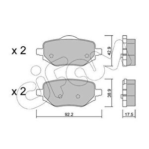 Arka Fren Balatasi Otomati̇k El Freni̇ Corsa F-c4-208-2008-ds3