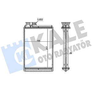 Kalori̇fer Radyatörü Partner 08 Berlingo 08 1.6 Hdi-vti P407 04 C4 06 C5 08 1.6 Hdi-thp 290x129x26