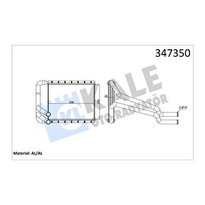Kalori̇fer Radyatörü Hyundai I30 1.6l G4fd Gdi̇ 11-16 / 1.6l D4fb Crdi Dizel 11- / Kia Ceed 1.6l G4fj T-gdi 13- / 1.6l D4fb Crdi Dizel 11- / Cerato 1.6l G4fg 12-17 - Alemi̇nyum