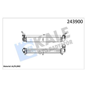 Turbo Radyatörü Intercooler Fluence 10 1.5dci 657x89x85 2 Sira Alb Si̇stem