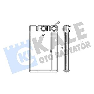 Kalori̇fer Radyatörü Opel Insi̇gni̇a 2.0 Cdti̇ 08 Cruze 06 206x150x26 Oto.-mek.