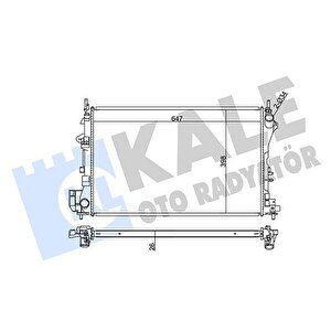 Su Radyatörü Opel Vectra C 1.6 1.8 1.6 16v 02-08 Saab 9-3 1.8 2.0t 03-15 Mt Ac Nac Brazing 650x398x26