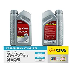 Motor Yaği 15w40 1 Lt Platinum Mi̇neral Api Sl/cf