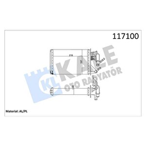 Kalori̇fer Radyatörü Uno 218x156.5x40 Musluklu 2 Sira Al Pl Si̇stem