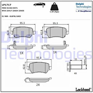 Arka Balata Astra G 98 Astra H 03.05 -meriva 05.03 Zafira 00 Combo 09.02