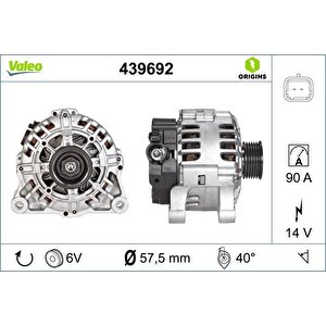 Alternatör 14v 90a Bipper-nemo-p206-p406-partner-partner Tepee-berlingo-xsara-c5-jumpy Tu1jp