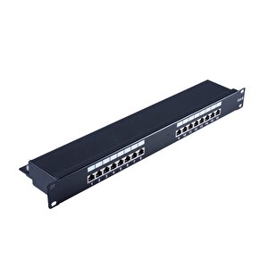 Irenis Cat6 Patchpanel 19 Inç Kasada 16 Portlu