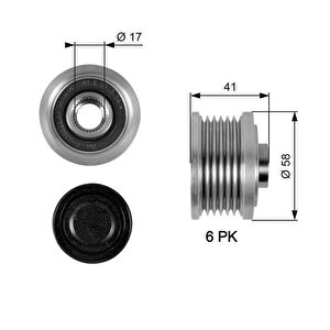 Alternatör Kasnaği Rulmanli Bravo Ii 06 Doblo 10 Linea 09 Punto 05 Stilo 04-07 -ducato 11