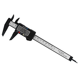Dijital Kumpas Plastik Çene 150 Mm Lcd Ekran Lastik Derinlik Çap Ölçme 0.2 Mm Hassasiyet İnç Ölçüm