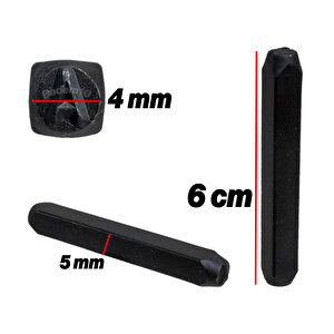 Çelik 4 Mm Numaratör 36 Parça Harf Rakam Uç Seti Damgalama Takımı Metal Kazıma