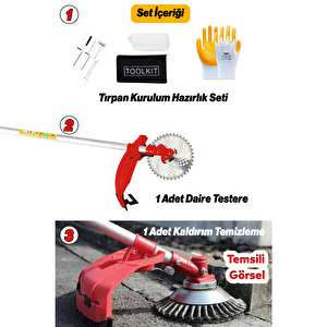 Benzinli Yan Tırpan Motorlu Çim Biçme Makinesi Profesyonel Misinalı Ot Bahçe Tırpanı Seti