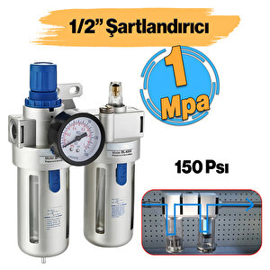 Pnömatik Şartlandırıcı Filtre Bfc4000 0.05-0.85 Mpa Maksimum Basınç 150 Psı Hava Komprasör 1/2" İnç