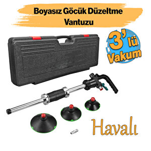 Havalı Boyasız Kaporta Göçük Düzeltme Vantuz 1/4" 3 Çeşit Hava Çektirme Pnömatik Vakum 75-100-125 Mm