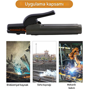 600 Amper Yüksek Kaliteli Yivli Çubuk Elektrod Elektrot Kaynak Makinası Kelepçesi Pensesi Tutucu