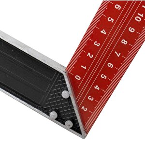 300 Mm 30 Cm Alüminyum Marangoz Gönye Metal Gövde Açılı Ölçüm Cetveli Ahşap İnşaat Hassas Gönye