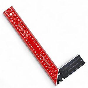 300 Mm 30 Cm Alüminyum Marangoz Gönye Metal Gövde Açılı Ölçüm Cetveli Ahşap İnşaat Hassas Gönye
