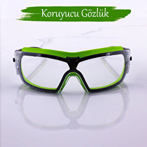 İş Güvenlik Gözlüğü Buğulanmaz Lazer Uv Koruyucu Toz Korumalı Gözlük Silikon Kulaklık Şeffaf