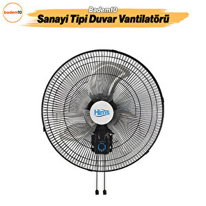 Sanayi Tipi Duvar Vantilatörü Endüstriyel Sessiz Duvara Monte Zincirli Fan 50 Cm 130w